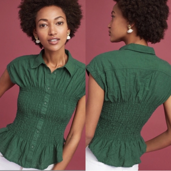 Anthro Maeve Bellamy Cotton Linen Top - Picture 12 of 12